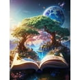thumbnail image 1 of 5D New 2026 Magic Book Mosaic Flower Full Drill Cross Stitch Butterfly Rhinestone Home Decor, 30*40cm, Frame not included.,8, 1 of 4