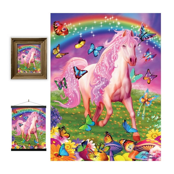 3D LiveLife Lenticular Wall Art - Pink Pony Dazzle Horse Poster by Michael Searle | Unframed Decor