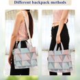 thumbnail image 4 of FORMRS Womens Corduroy Tote Bag Crossbody Shoulder Handbag with Pocket, Green Geometric, 4 of 7