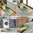 thumbnail image 6 of Teal Gold Marble Pattern Kitchen Rug Mat,Kitchen Runner Rugs Non Skid Washable,Decorative Kitchen Floor Mats for Kitchen,Sink,Laundry,17"x47.2", 6 of 7