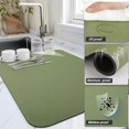 thumbnail image 3 of Dish Drying Mat for Kitchen Counter, Heat Resistant Drainer Mats with Non-slip Rubber Backed, Hide Stain Kitchen Super Absorbent Draining Mat, Easy to Clean Dish Rack Pad, Green 16"x20", 3 of 9