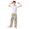 thumbnail image 2 of FORMRS Boys Pajama Pants with Pockets Size 13-14Y Kids Lounge Sleep Bottoms, Animals in A Forest Pattern, 2 of 8