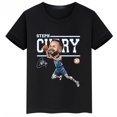 thumbnail image 3 of Camiseta de algodón negra de verano de manga corta con estampado de Stephen Curry para niños, camisetas deportivas para niños y niñas, ropa adecuada para fanáticos, 3 of 5