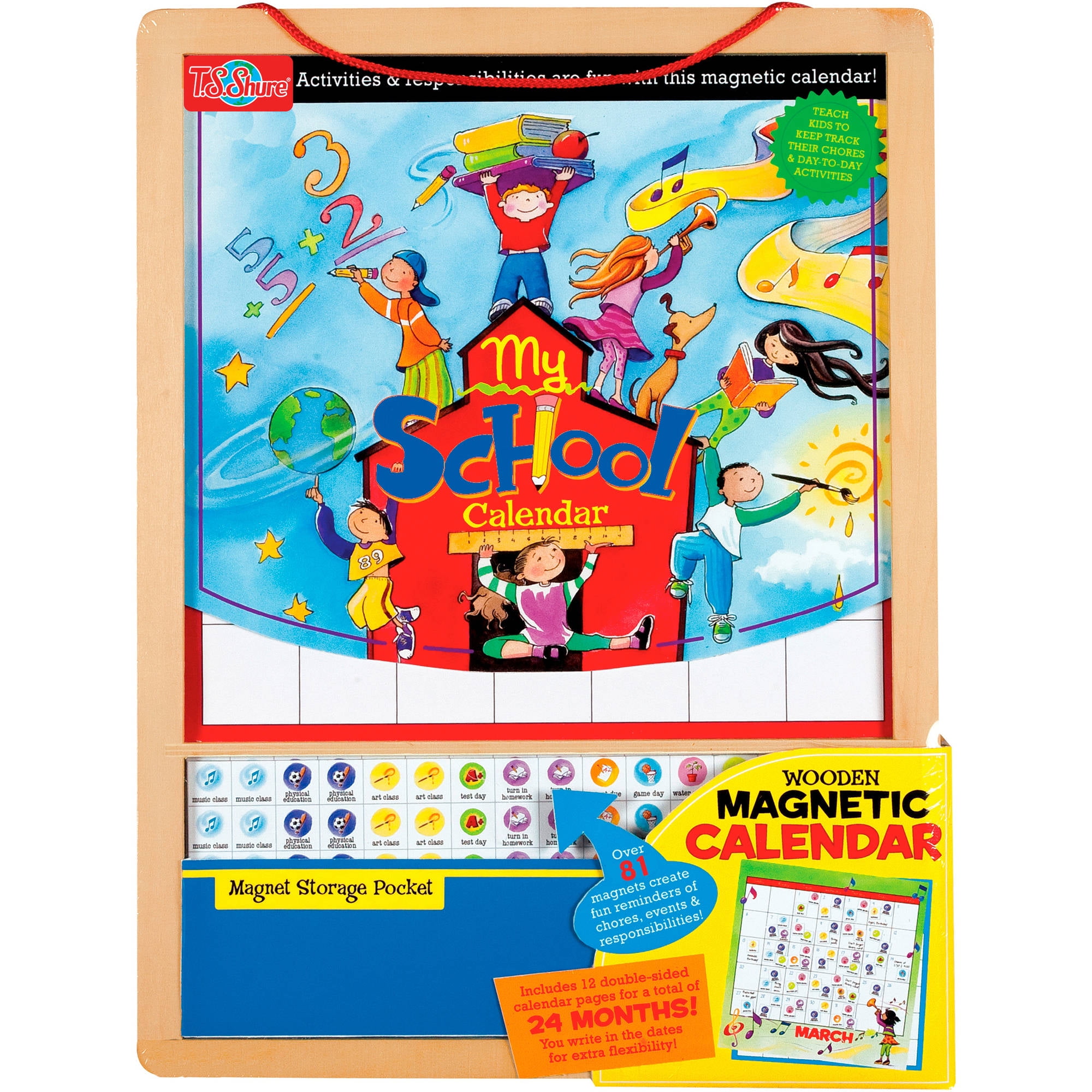 T.S. Shure My School Wooden Calendar, 93 Pieces