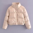 thumbnail image 1 of LOVZFMLL Vestes pour Femmes Couleur Unie Veste en Faux Cuir à Manches Longues avec Capuche Décontractée, 1 of 8