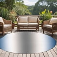 thumbnail image 4 of Round Rugs 5Ft, Blue Grey Round Area Rug Washable Indoor Throw Carpet, Gray Farmhouse Modern Rustic Soft Non Slip Circle Rug for Cabinet Bathroom Home Decor Aesthetic, 4 of 8