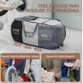 thumbnail image 2 of Cestos De Ropa Sucia Extra Grande Unos 100L Organizador De 3 Compartimentos Almacenamiento Plegable Tela Oxford Impermeable Lavanderia Multifunción Para Baño, 2 of 4