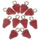 thumbnail image 3 of Red Strawberry Charm Pendants 10Pcs For Necklace And Bracelet Making Suitable For Women Girls DIY Projects, 3 of 5