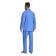 thumbnail image 3 of Apparonia Conjunto de Pijamas para Hombre de Algodón con Cuello con Muesca Pijamas para Hombre de Manga Larga Ropa de Dormir para Hombre con Bolsillos y Frente Fly Estampados Azul Claro XXL, 3 of 7