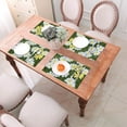 thumbnail image 6 of YFYANG Washable Heat-Resistant Placemats, 70% PVC/30% Polyester, Daisy Pattern Kitchen Table Mat, 12" x 18" 6 Pcs, 6 of 6