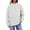 8# White, variant on 2026 Mock Neck Sweatshirt Women Fall Fashion Oversized Turtleneck Pullover Long Sleeve Sweatshirts Tops Green M