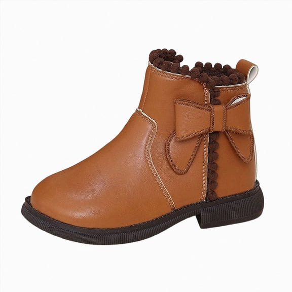 Toddler Girls Fall Winter Fashion Boots Casual Side Zipper Girls Shoes