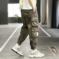 thumbnail image 2 of Pantalones cargo para hombre, multibolsillos, de algodón, holgados, con múltiples bolsillos, para hombre, estilo Y2k, ropa técnica vintage, de lujo, de alta calidad, más baratos, holgados, 2 of 5