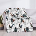 thumbnail image 4 of Salouo Cool Chicken Print Throw Blanket Gifts for Women Men Soft Flannel Blanket for Home Living Room Decor Bedroom Blanket Gifts for Mom Dad -60"x50", 4 of 7