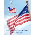 thumbnail image 6 of Dorunmo Independence Day Necklace Women's 925 Sterling Sliver Patriot Pendant Round USA Flag Necklaces 4th of July Jewelry Gift, 6 of 6