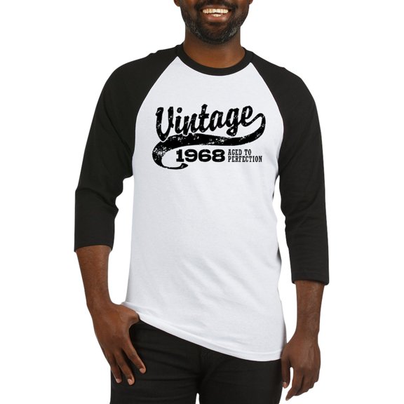 CafePress - Vintage 1968 Baseball Jersey - Cotton Baseball Jersey, 3/4 Raglan Sleeve Shirt
