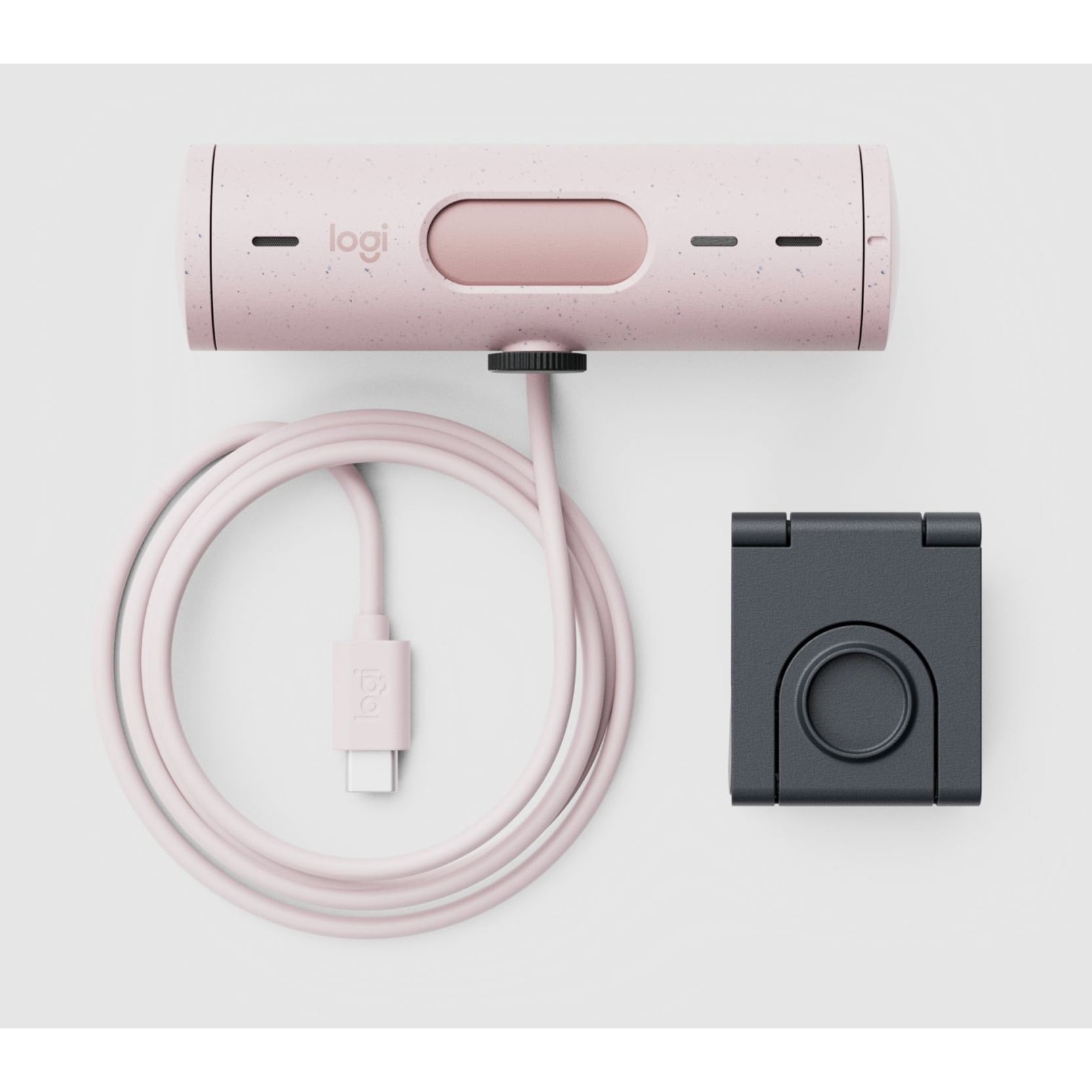 Logitech Brio 500 Full HD Webcam with Auto Light Correction,Show Mode, Dual Noise Reduction Mics, Webcam Privacy Cover, Works with Microsoft Teams, Google Meet, Zoom, USB-C Cable - Rose