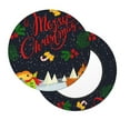 thumbnail image 2 of Naloa Merry Christmas Elk Round Bar Stool Cushion Cover 12-14 inch, Fits Kitchen, Office, Restaurant Chairs - 13 inch, 2 of 7