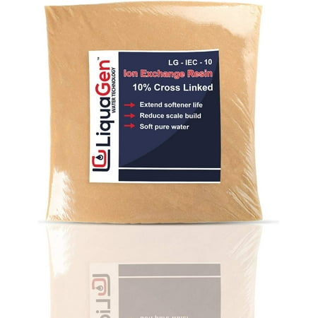 LiquaGen (1/2 CU FT) - Higher Grade Ion Exchange Resin Cation for Water Softeners | High Capacity Pure Premium Resin Beads for Loading Soft Water to Remove Hardness & Scale