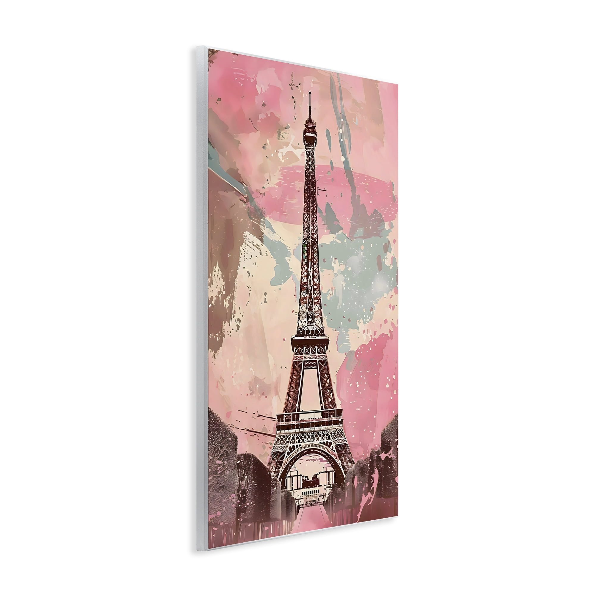 Stupell Industries Parisian Tower Pink & Blue Wall Plaque Art, design by Creative Studio