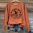 thumbnail image 4 of Witches Brew Coffee Halloween Sweatshirts for Women Long Sleeve Crewneck Funny Witch Graphic Sweatshirt Pullover Tops, 4 of 5
