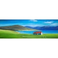 thumbnail image 3 of Atelier B Art Studio 24x11 Black Modern Framed Museum Art Print Titled - Scottish Highlands with a Little Red Roof House, 3 of 5