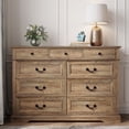 thumbnail image 6 of LINSY HOME Dresser for Bedroom, Long Dresser with 9 Drawers and Antique Handles, Chest of Drawers for Living Room, Entryway and Hallway, Brown, 6 of 8