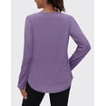 thumbnail image 2 of Rosvigor Womens Workout Tops Long Sleeve Tee Shirts Comfy Athletic Shirts Loose Womens Activewear Tops for Gym Running Yoga, 2 of 7
