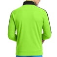 thumbnail image 3 of USNSM (M-5XL) Big and Tall Men's Full Zip Athletic Jacket Mock Neck Color Block Long Sleeve Fall Jackets With Pockets for Hiking Green XXXXXL, 3 of 7