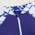 thumbnail image 6 of Lvshlubb Girls Bathing Suit Vacation Beach Swimsuit Color Block Stretchy Swimwear with Half Zip 2 Piece Kids Clothes Girls Size 7-14, 6 of 8