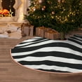 thumbnail image 5 of Balery Black And White Stripes Printed Christmas Tree Skirt , Merry Christmas Party Christmas Tree Decoration,Adjustable Tree Skirt-30", 5 of 6