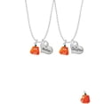 thumbnail image 2 of Delight Jewelry Resin Funny Boo! Pumpkin Mother & Daughter Heart Necklaces (Set of 2), 19"+2", 2 of 4