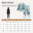 thumbnail image 6 of Kll World Travel Print Women'S Long Sleeve Pajamas With Pants Sleepwear Loungewear 2 Set-Xx-Large, 6 of 9