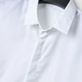 thumbnail image 5 of VSSSJ Men's Dress Shirts Casual Long Sleeve Button Down Plus Size Shirt Solid Basic Lapel Collar Business Formal Shirts White XXL, 5 of 7