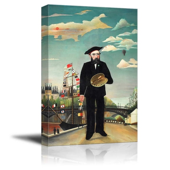 Wall26 Self Portrait by Henri Rousseau Canvas Print Wall Art Famous Painting Reproduction - 32" x 48"
