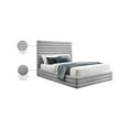 thumbnail image 2 of Meridian Furniture Maxwell Grey Linen Textured Fabric Queen Bed, 2 of 7