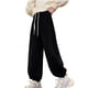 thumbnail image 2 of Cowsor Girl's Wide Leg Sweatpants High Elastic Waist Straight Leg Baggy Jogger Pants with Pocket, 2 of 7