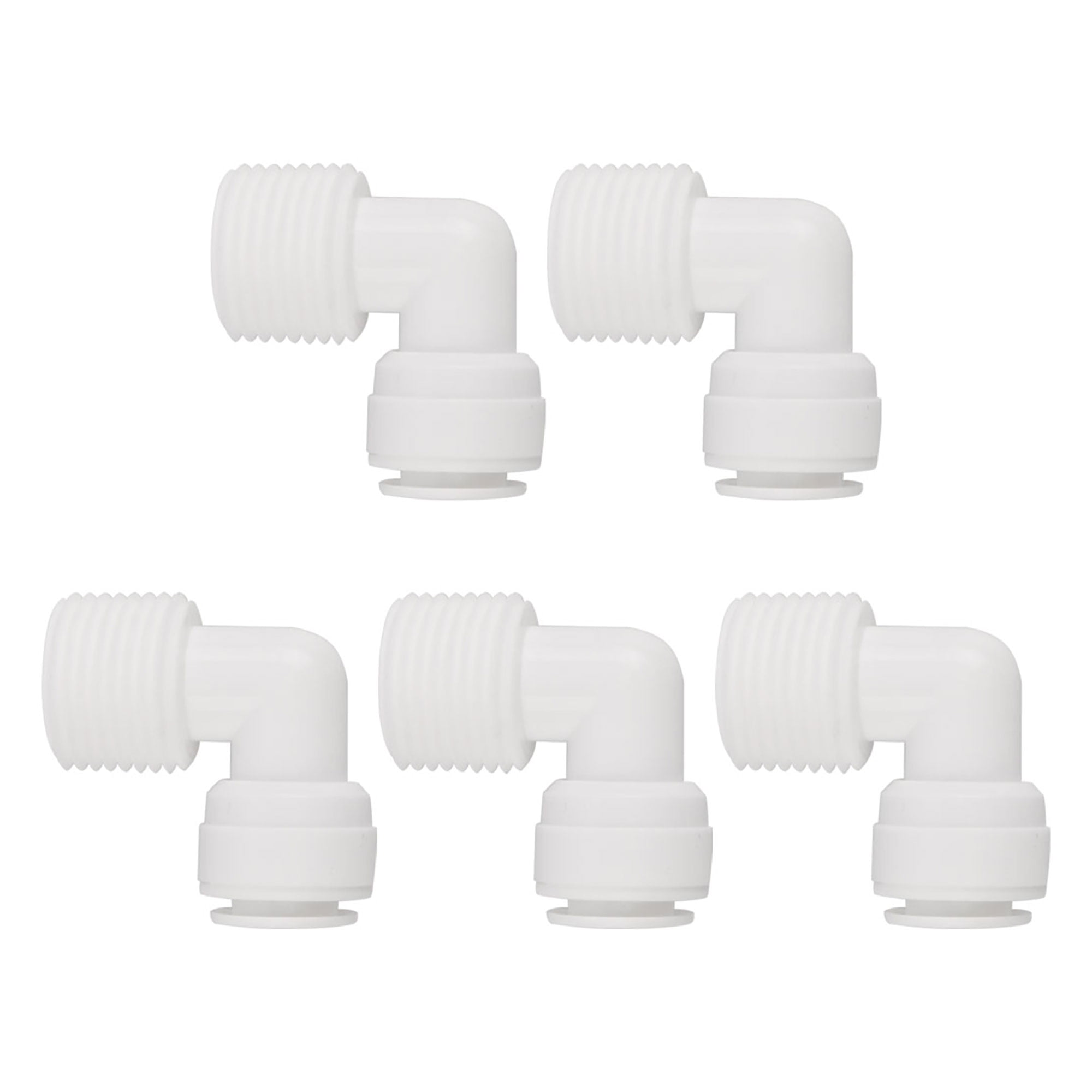 5pcs Elbow 1/2" BSP Male to 3/8" Tube OD Quick Connect Water Tube