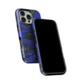 thumbnail image 5 of DesignSkinz Scratch-Resistant Hard Slim Case Compatible with iPhone 14 Pro Max (Compatible with MagSafe) - Bright Royal Blue and Gray Digital Camouflage, 5 of 9