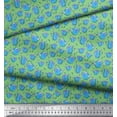 thumbnail image 2 of Soimoi Green polyester Crepe Fabric Dot,Cup & Kettle Kitchen Print Fabric by Yard 52 Inch Wide, 2 of 3
