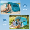 thumbnail image 6 of WolfWise UPF 50+ Easy Pop Up 2-3 Person Beach Tent Sport Umbrella Instant Sun Shelter Tent Sun Shade Canopy, Blue, 6 of 8