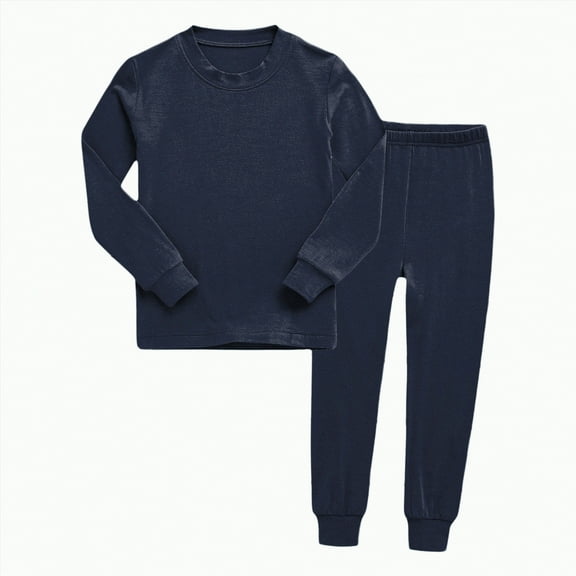 Ccpelsie Girls Clothes Two Piece Outfits Plaid Pants Set Clothes for Girls Clothing Sets Long Sleeve Top Casual Fall Outfit for Toddler(Navy,7-8 Years)