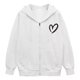 thumbnail image 1 of Sudadera Con Capucha De Estampado Corazón Con Cierre Hoodie, 1 of 7