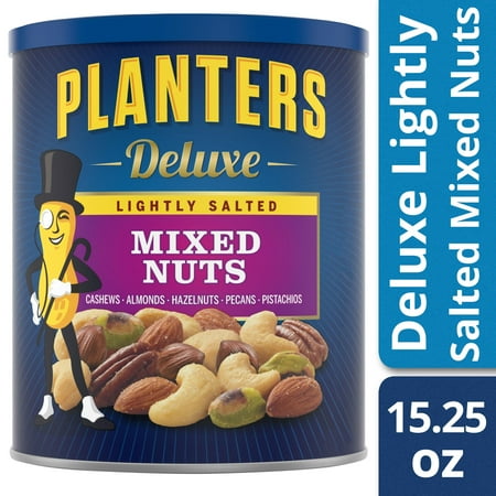 Lightly Salted Sweet - Planters Deluxe Lightly Salted Mixed Nuts, 15.25 oz Canister