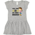 thumbnail image 3 of Inktastic Yes, This is My First Rodeo- Cowgirl in Hat and Boots Girls Toddler Dress, 3 of 5