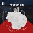thumbnail image 6 of WarmHaven 3 Way Plug Adapter, 3 Plug Wall Adapter, 3 Prong, Grounded, 15A, 1875W, Multiple Plug Expander for Home, Outdoor, ETL Listed, White, 3PACK, 6 of 12