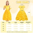 thumbnail image 2 of Marendyee Princess Dress Off Shoulder Layered Costume for Little Girl Halloween Cosplay Birthday Outfit Yellow 5-6 Years, 2 of 16
