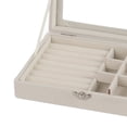 thumbnail image 3 of Caja de Almacenamiento de Joyería Jadeshay Joyero de Franela con Cerradura de Seguridad, 3 of 7