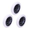thumbnail image 1 of 6 Pcs Design Roue Chaude Chariot Bagages Voyageurs Roues 15.8 x 3.4 cm - Noir & Blanc, 1 of 5