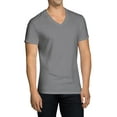 thumbnail image 2 of Fruit of the Loom Men's Short Sleeve Black and Gray V-Necks, 5 Pack, 2 of 5